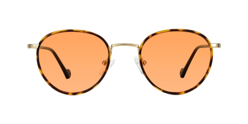 Hoosen - Leopard-Print/Gold Tinted Sunglasses