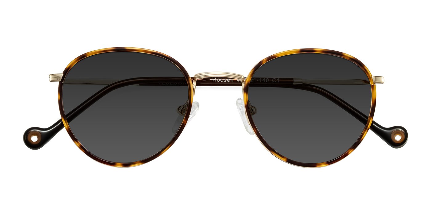 Hoosen - Leopard-Print/Gold Tinted Sunglasses