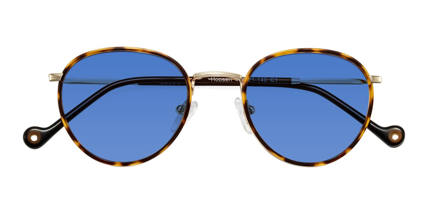 Hoosen - Leopard-Print/Gold Tinted Sunglasses