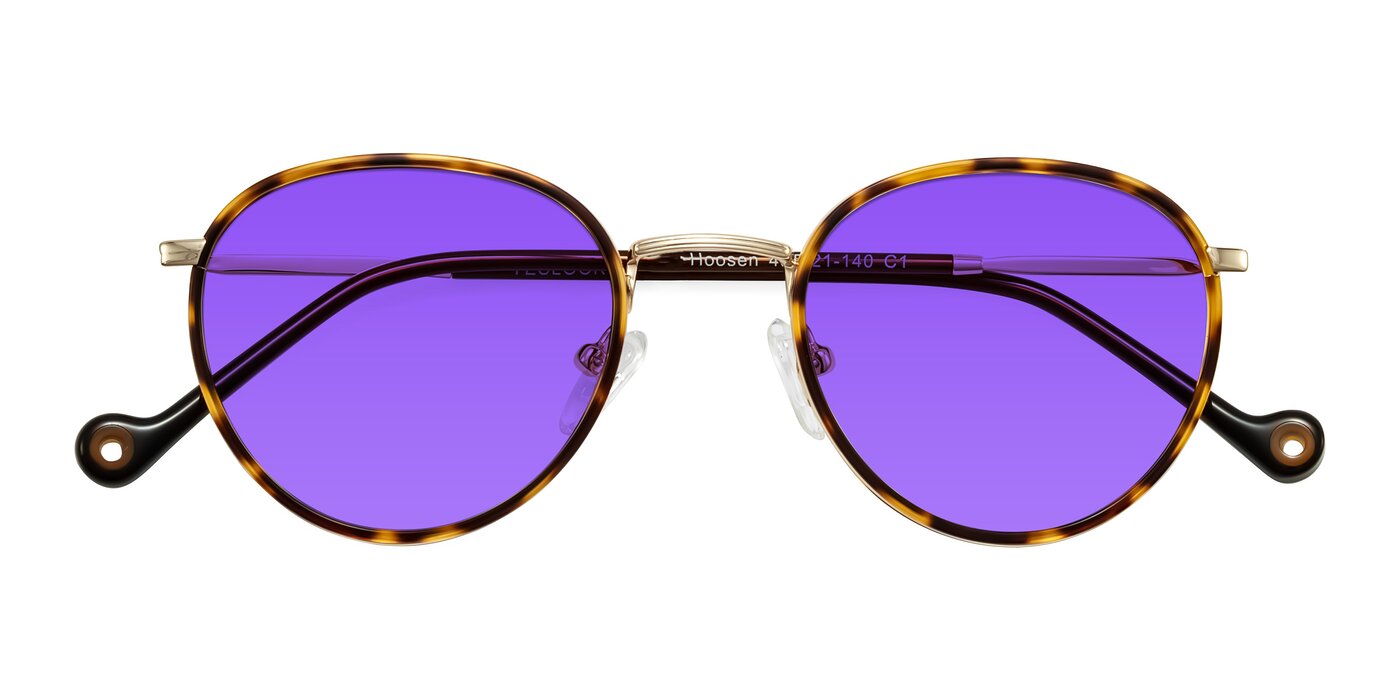 Hoosen - Leopard-Print/Gold Tinted Sunglasses