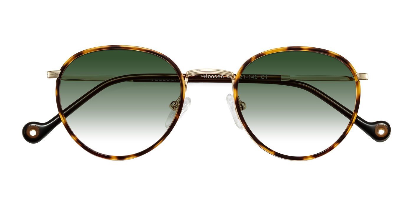 Hoosen - Leopard-Print/Gold Gradient Sunglasses