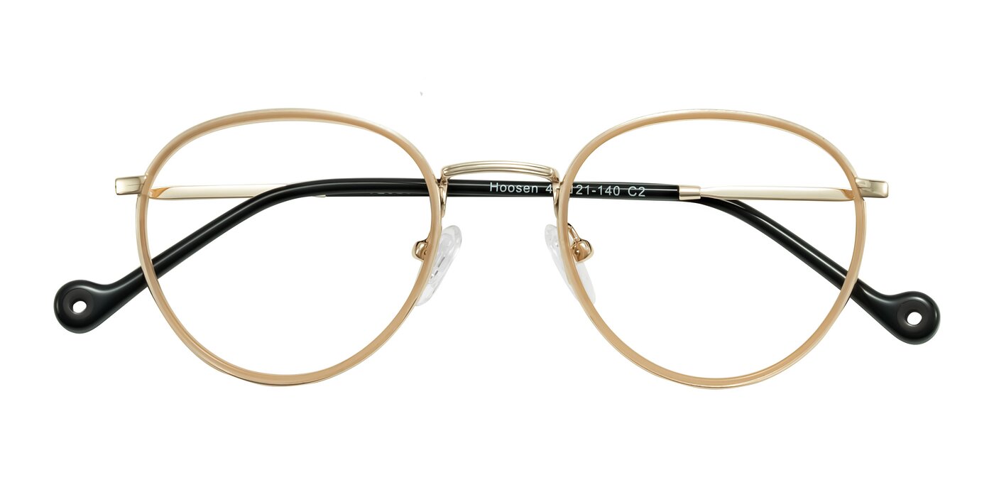Hoosen - Beige/Gold Eyeglasses
