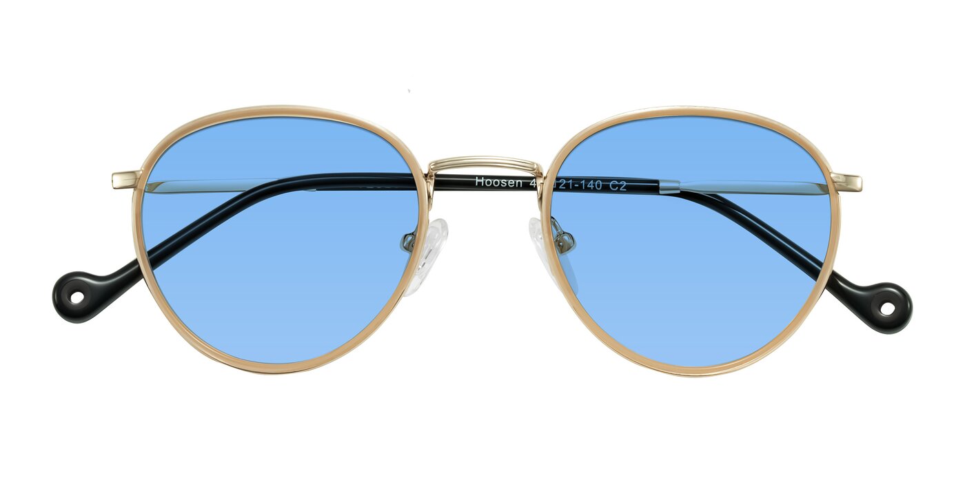 Hoosen - Beige/Gold Tinted Sunglasses