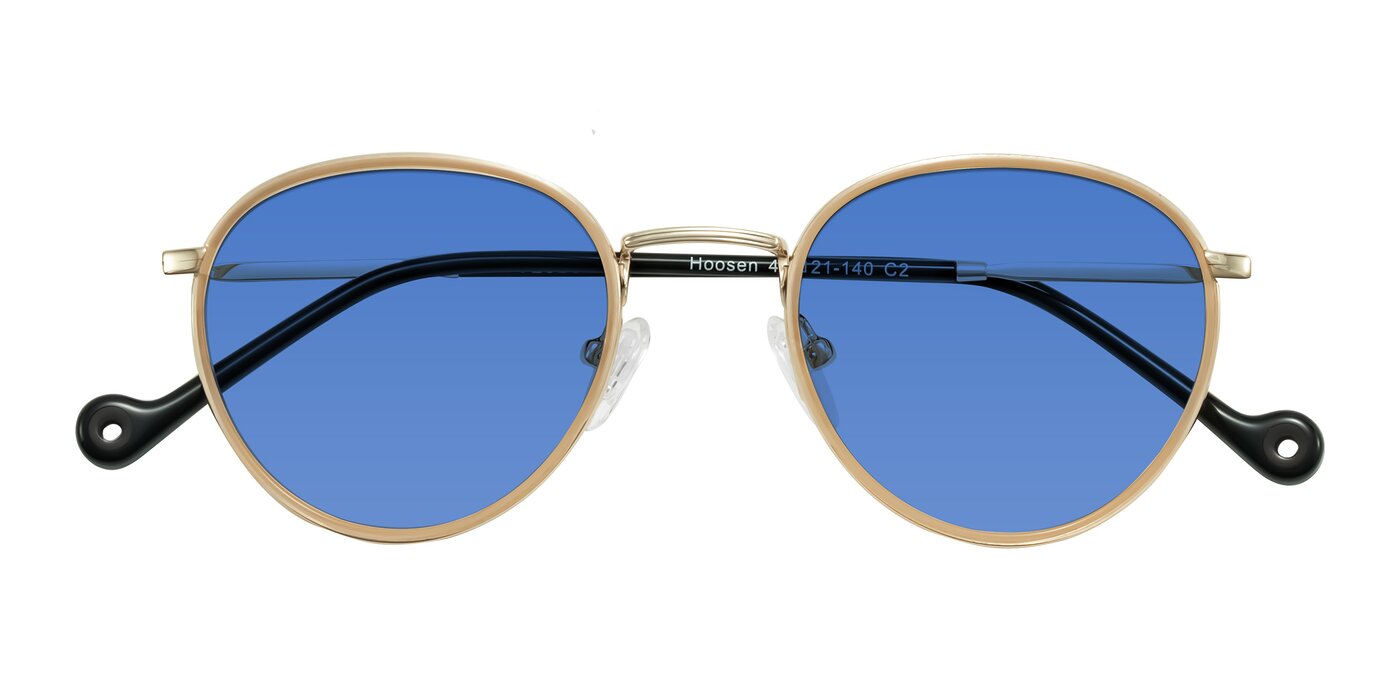 Hoosen - Beige/Gold Tinted Sunglasses