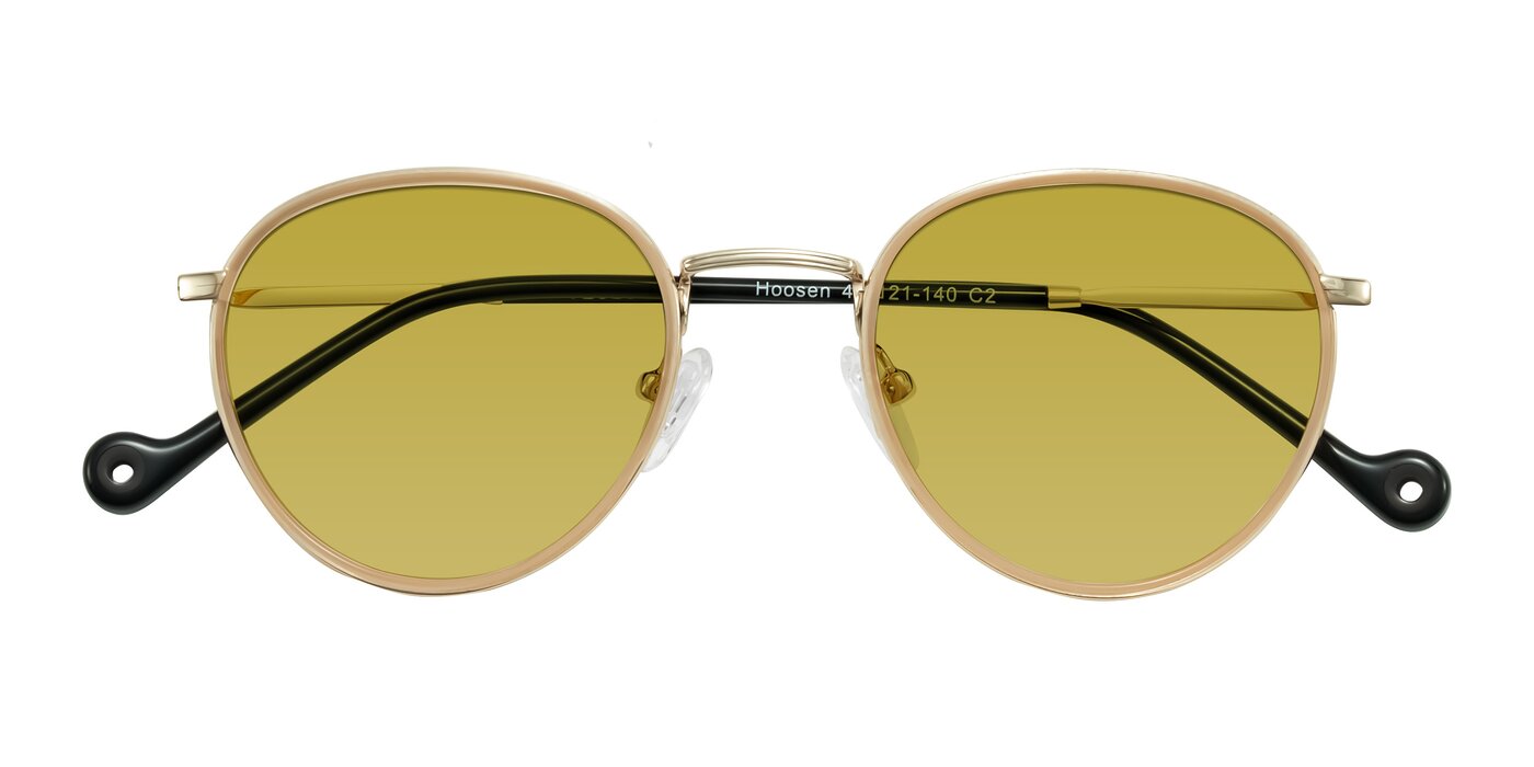 Hoosen - Beige/Gold Tinted Sunglasses
