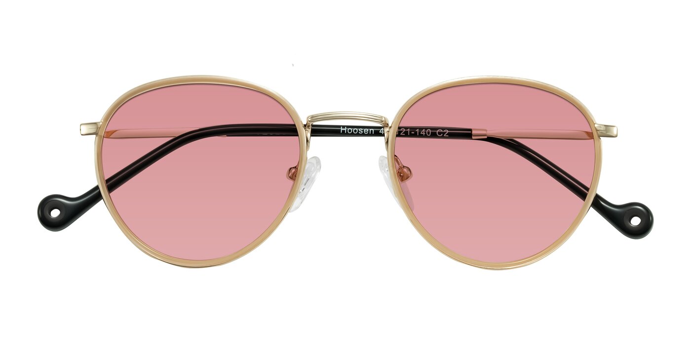 Hoosen - Beige/Gold Tinted Sunglasses
