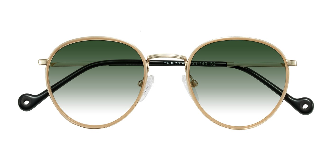 Hoosen - Beige/Gold Gradient Sunglasses