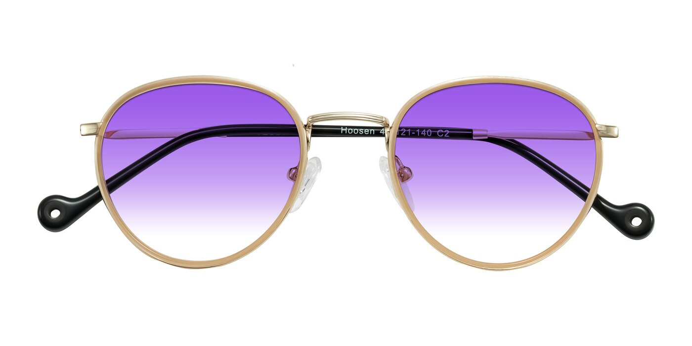 Hoosen - Beige/Gold Gradient Sunglasses
