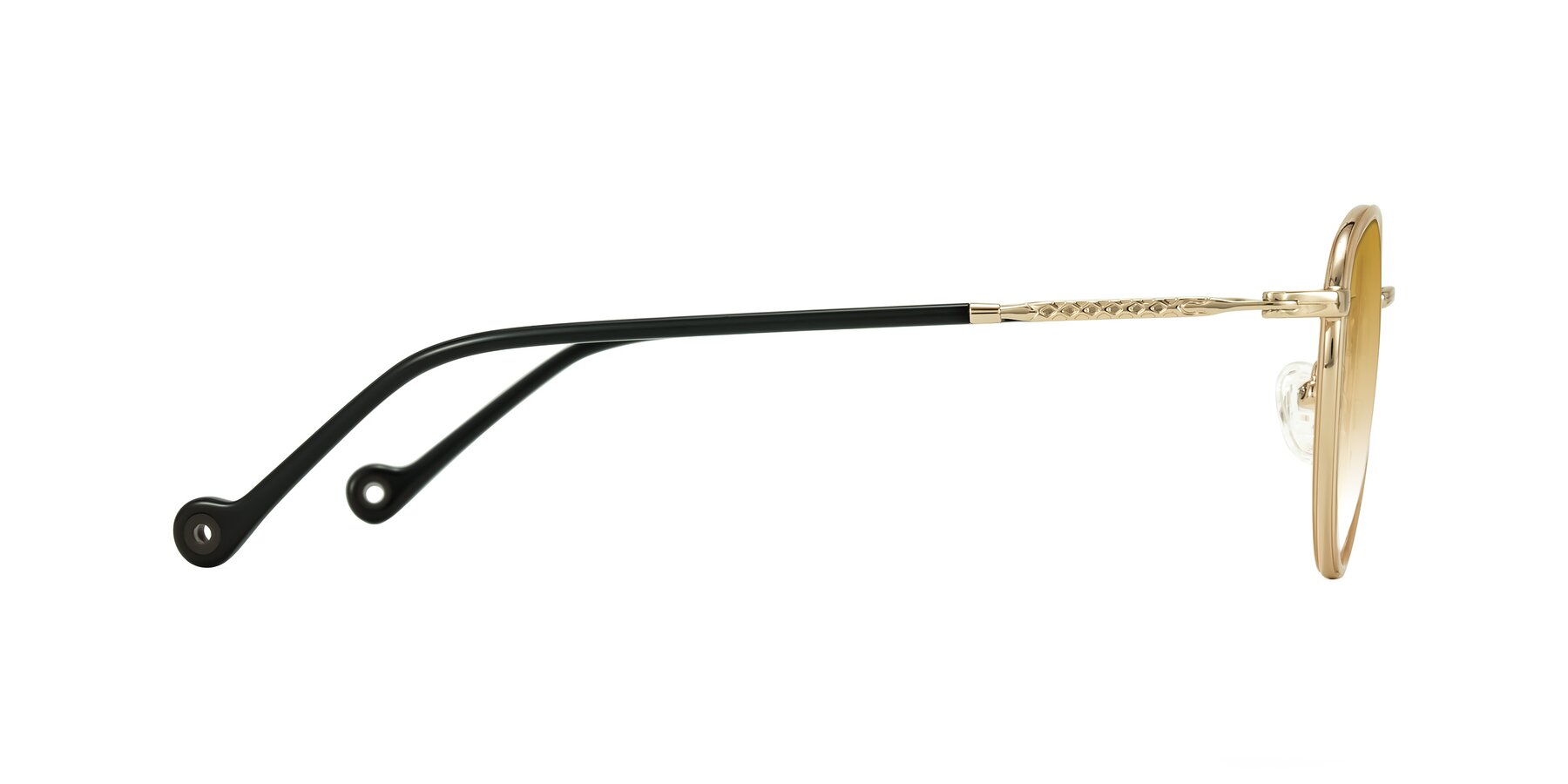 Side of Hoosen in Beige/Gold with Champagne Gradient Lenses