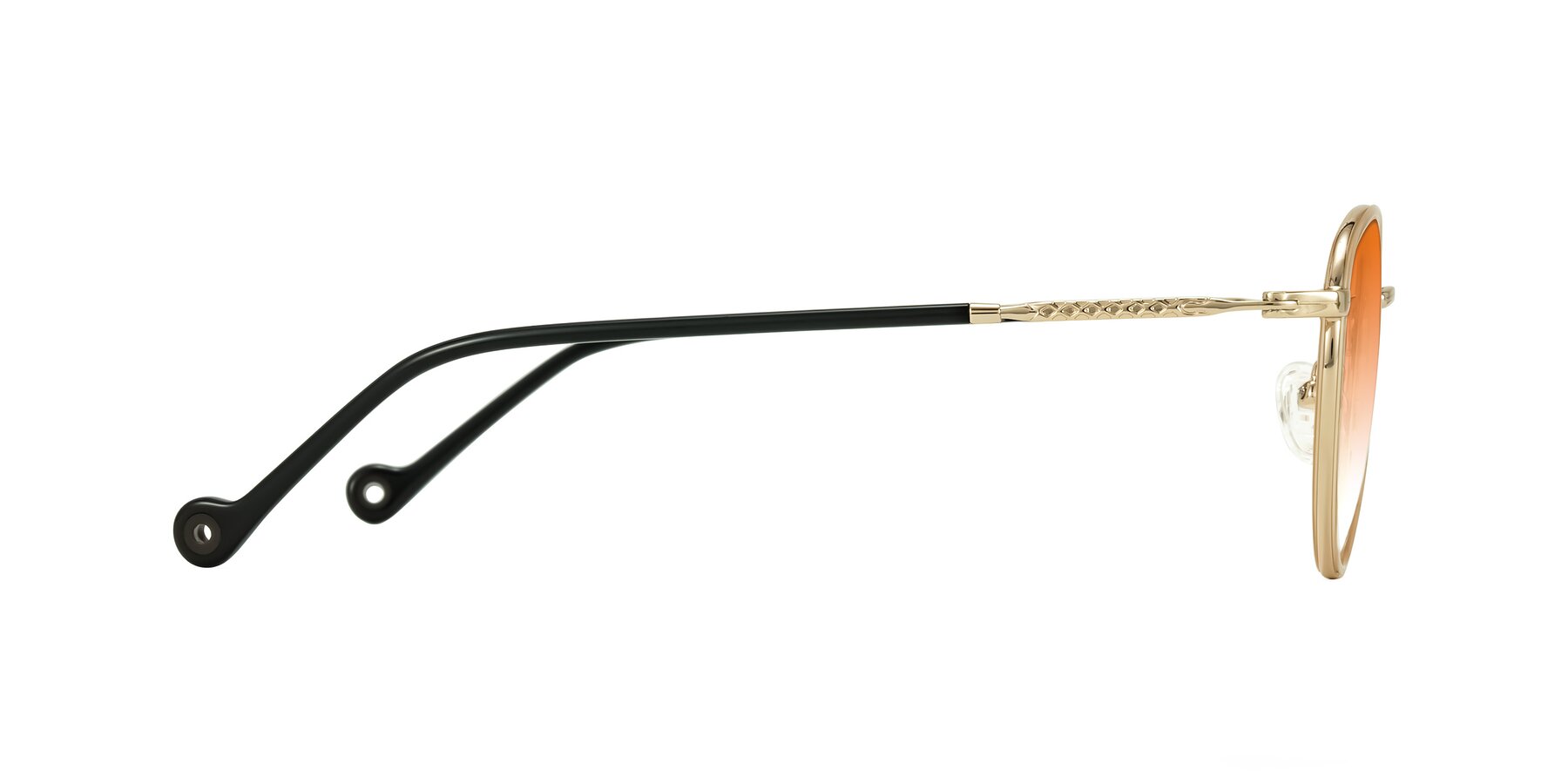 Side of Hoosen in Beige/Gold with Orange Gradient Lenses