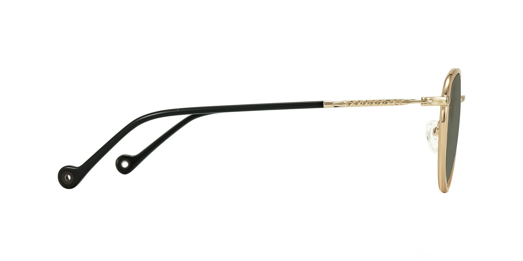 Side of Hoosen in Beige/Gold with Gray Polarized Lenses