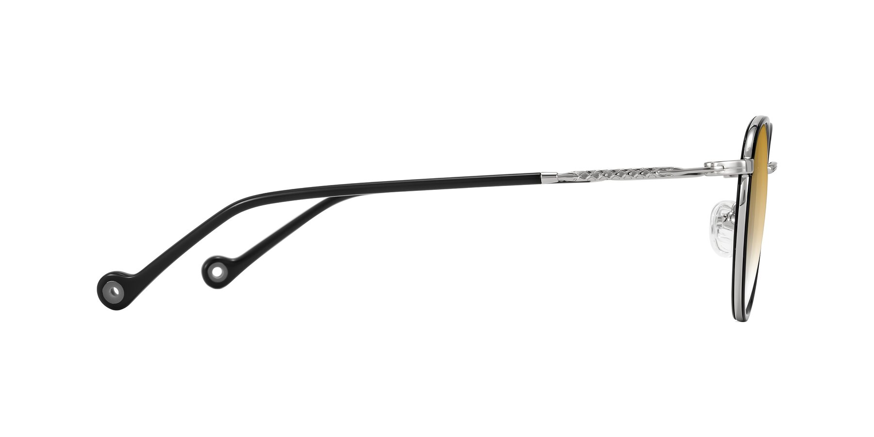 Side of Hoosen in Black/Silver with Champagne Gradient Lenses