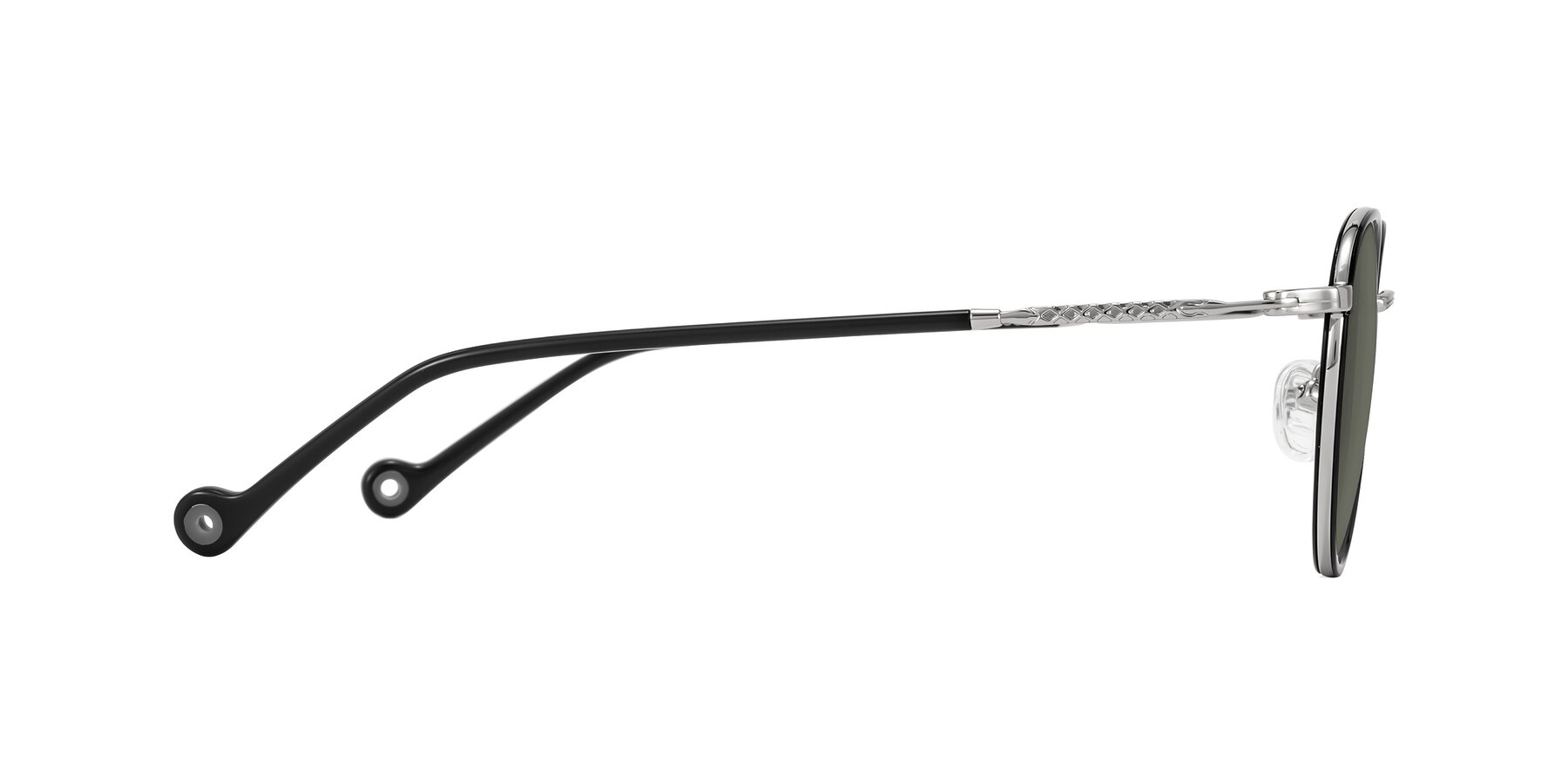Side of Hoosen in Black/Silver with Gray Polarized Lenses