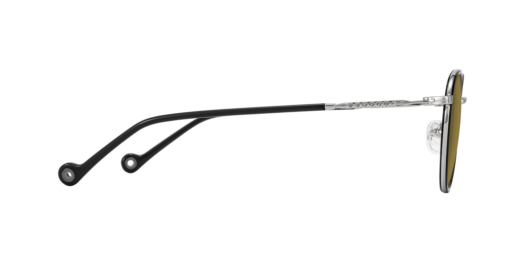 Side of Hoosen in Black/Silver with Brown Polarized Lenses