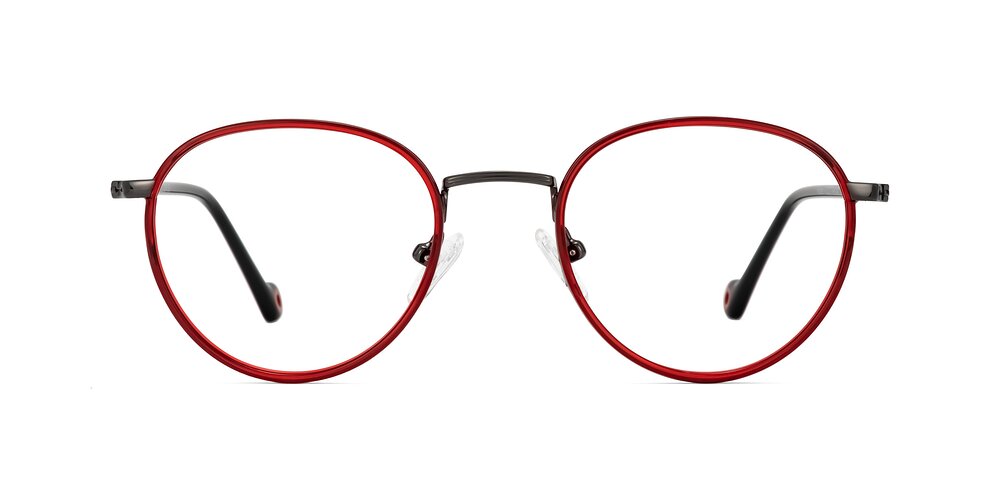 Hoosen - Red/Gunmetal Eyeglasses