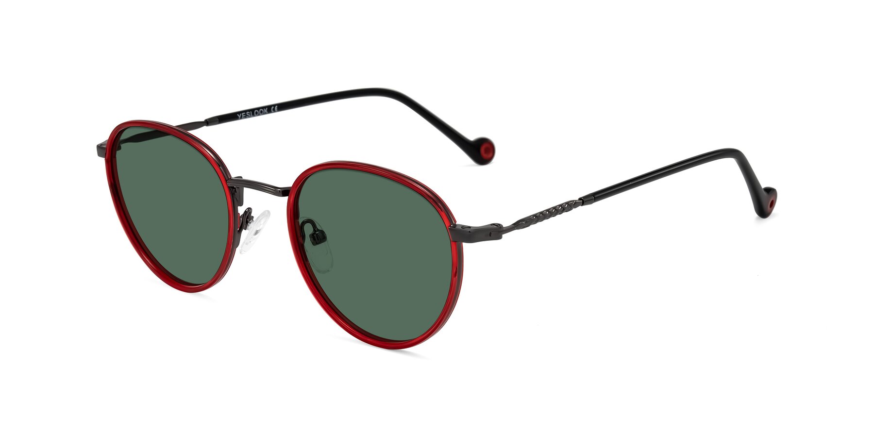 Angle of Hoosen in Red/Gunmetal with Green Polarized Lenses
