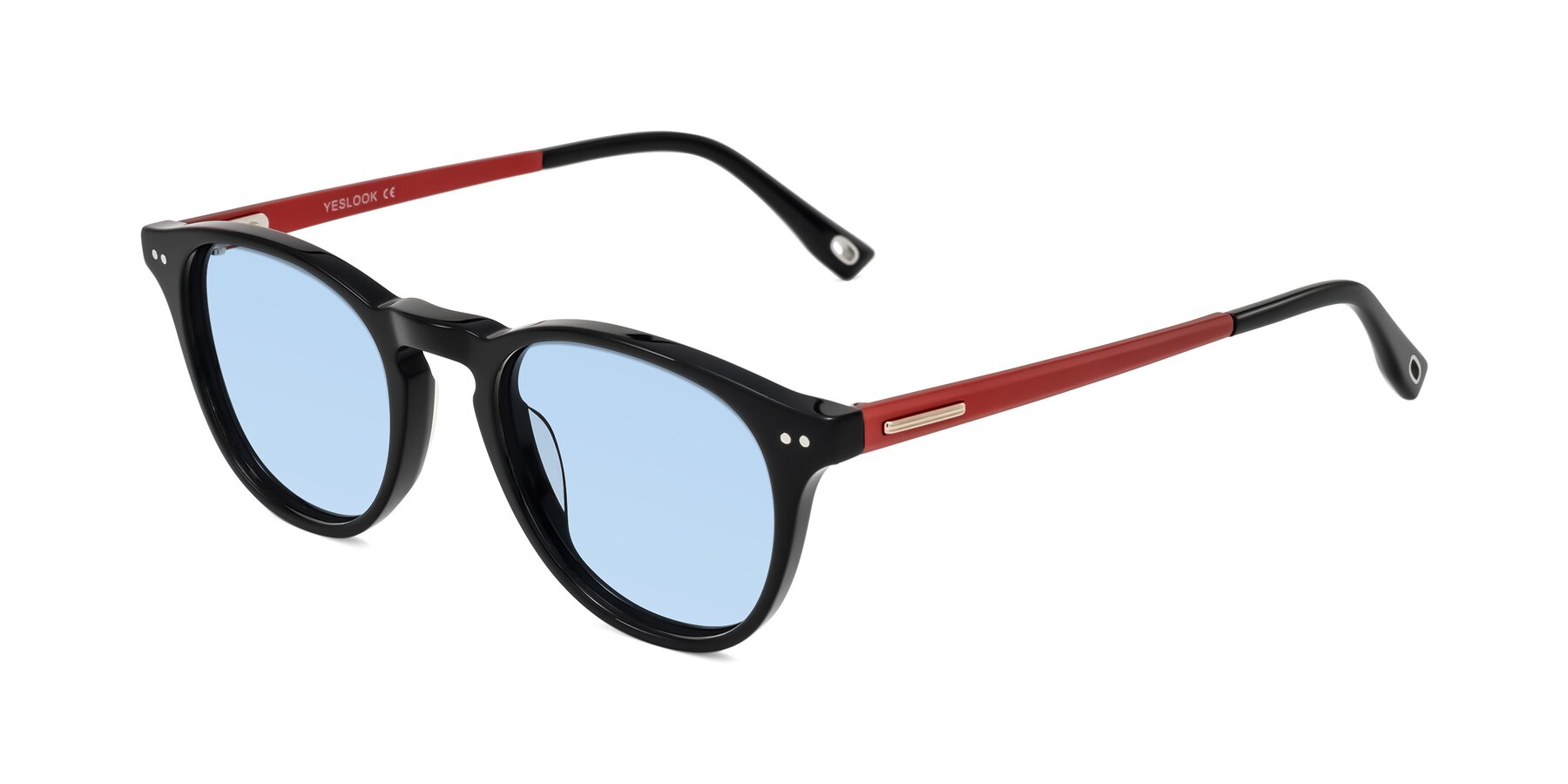 Angle of Orkid in Black/Red with Light Blue Tinted Lenses