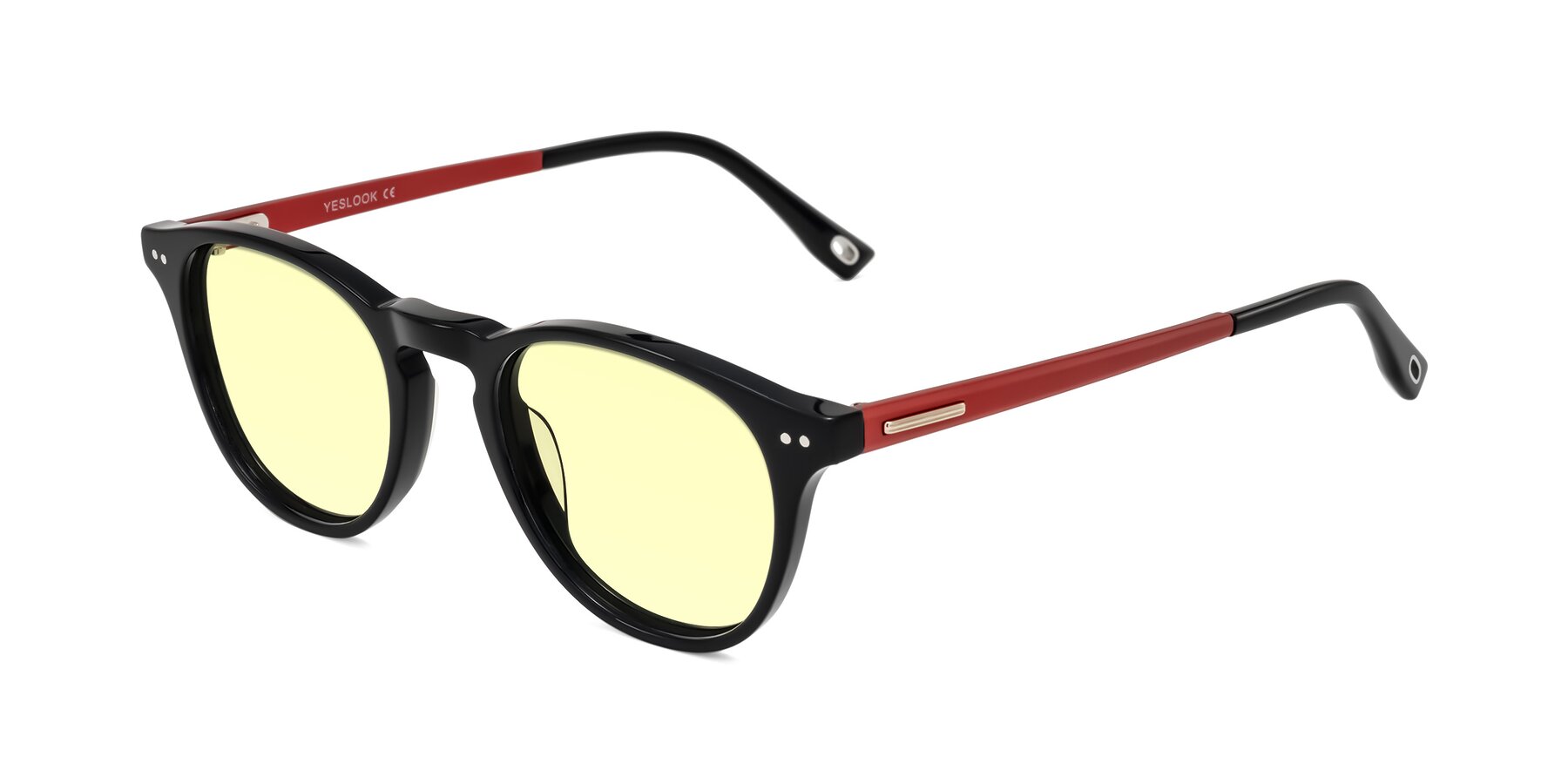 Angle of Orkid in Black/Red with Light Yellow Tinted Lenses