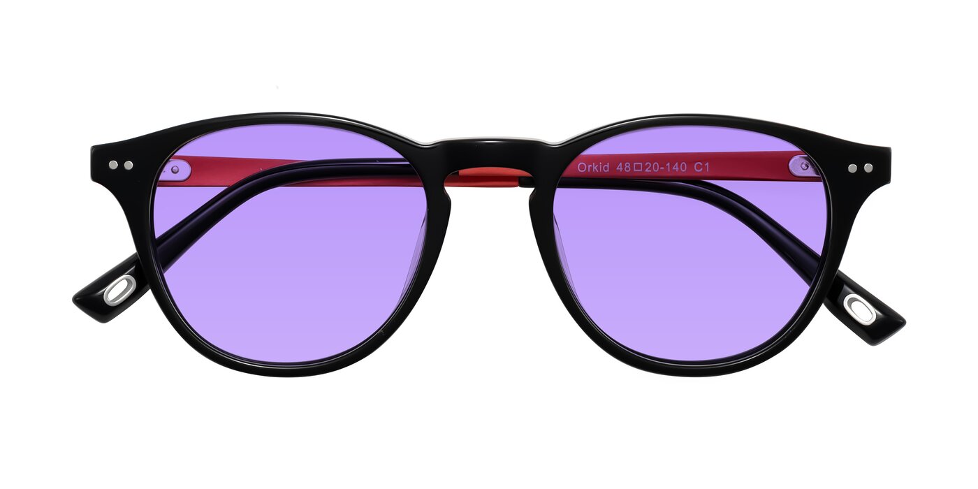Orkid - Black/Red Tinted Sunglasses