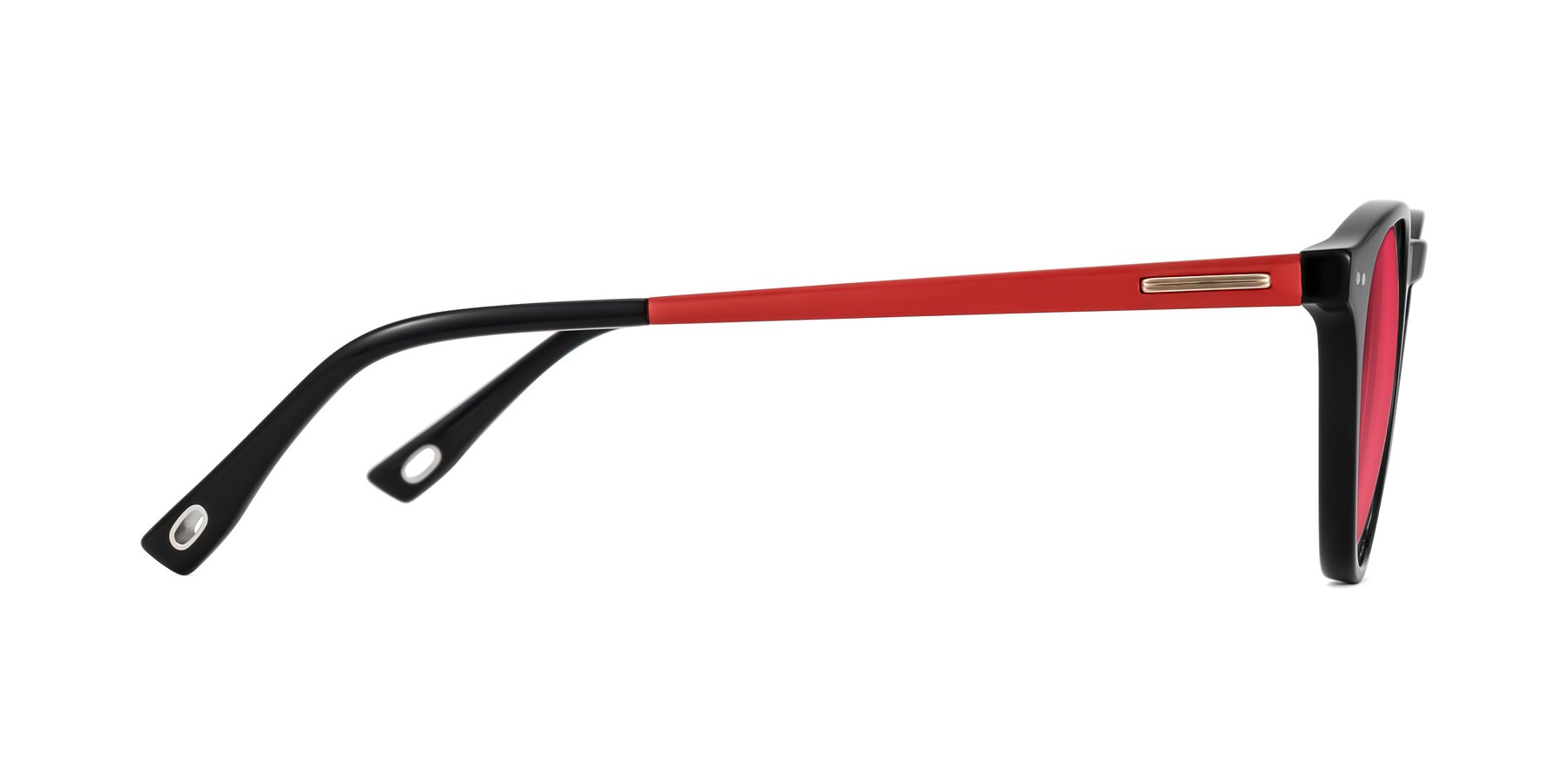 Side of Orkid in Black/Red with Red Tinted Lenses