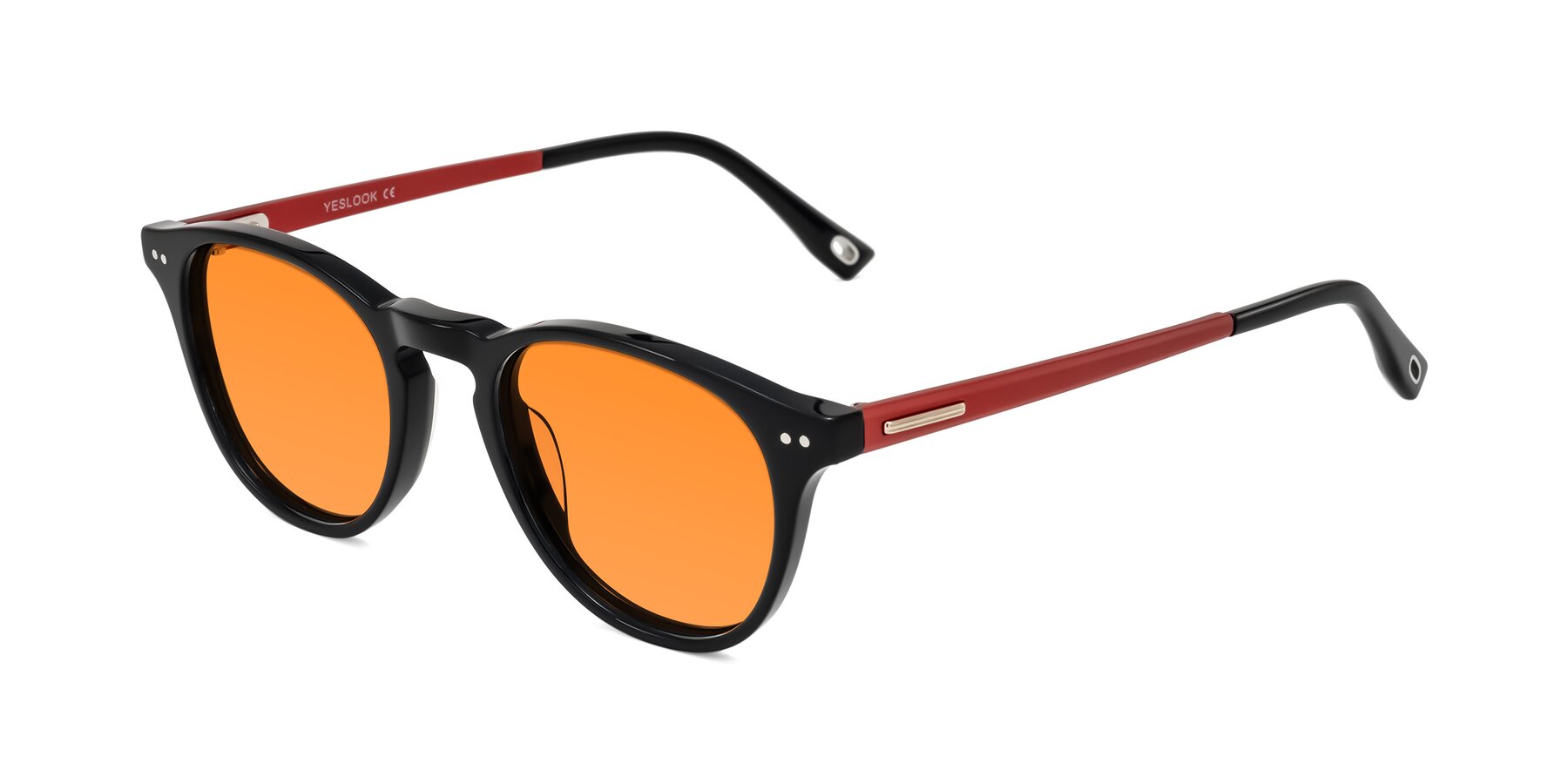 Angle of Orkid in Black/Red with Orange Tinted Lenses