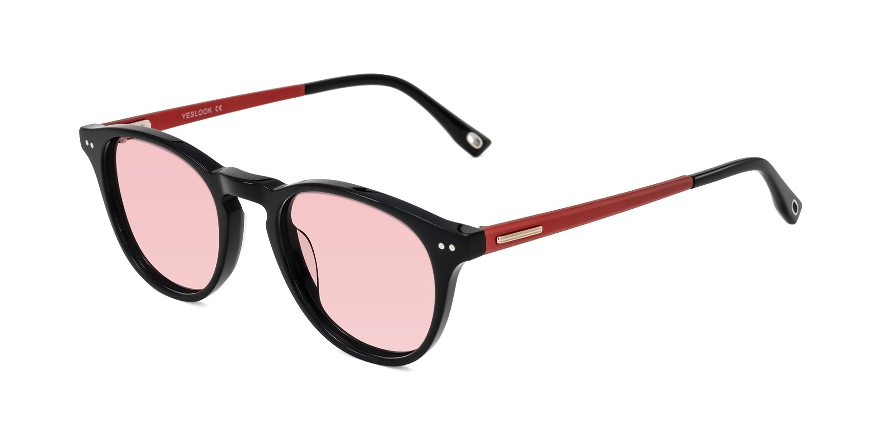 Angle of Orkid in Black/Red with Light Garnet Tinted Lenses