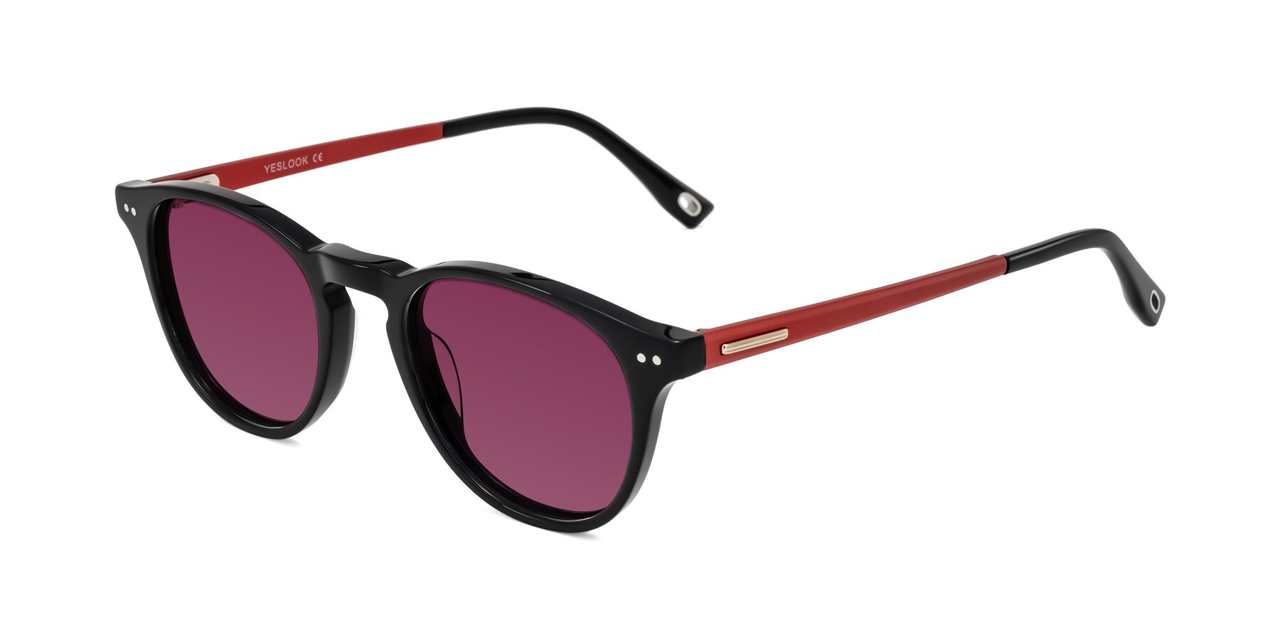 Angle of Orkid in Black/Red with Wine Tinted Lenses