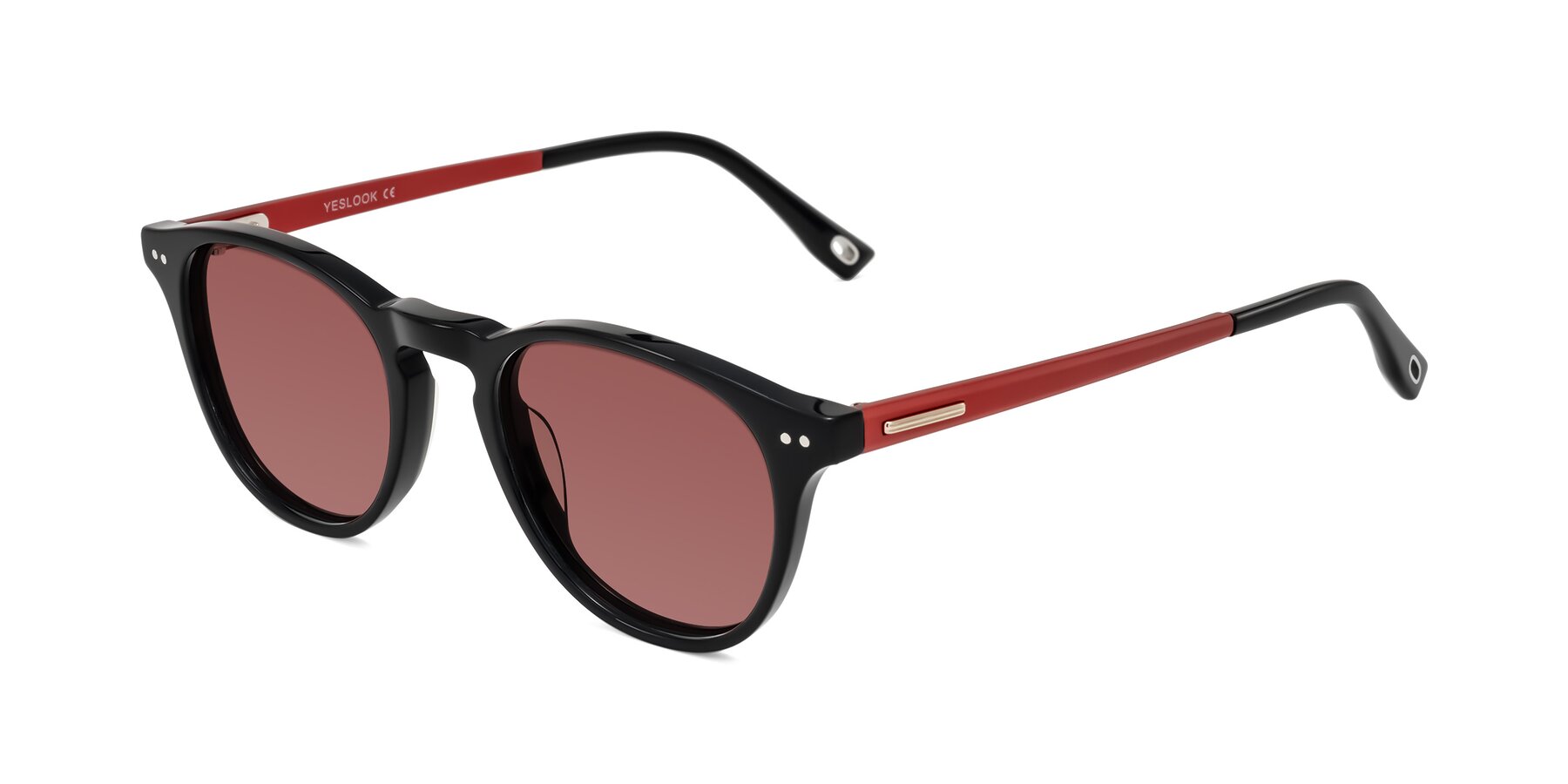 Angle of Orkid in Black/Red with Garnet Tinted Lenses