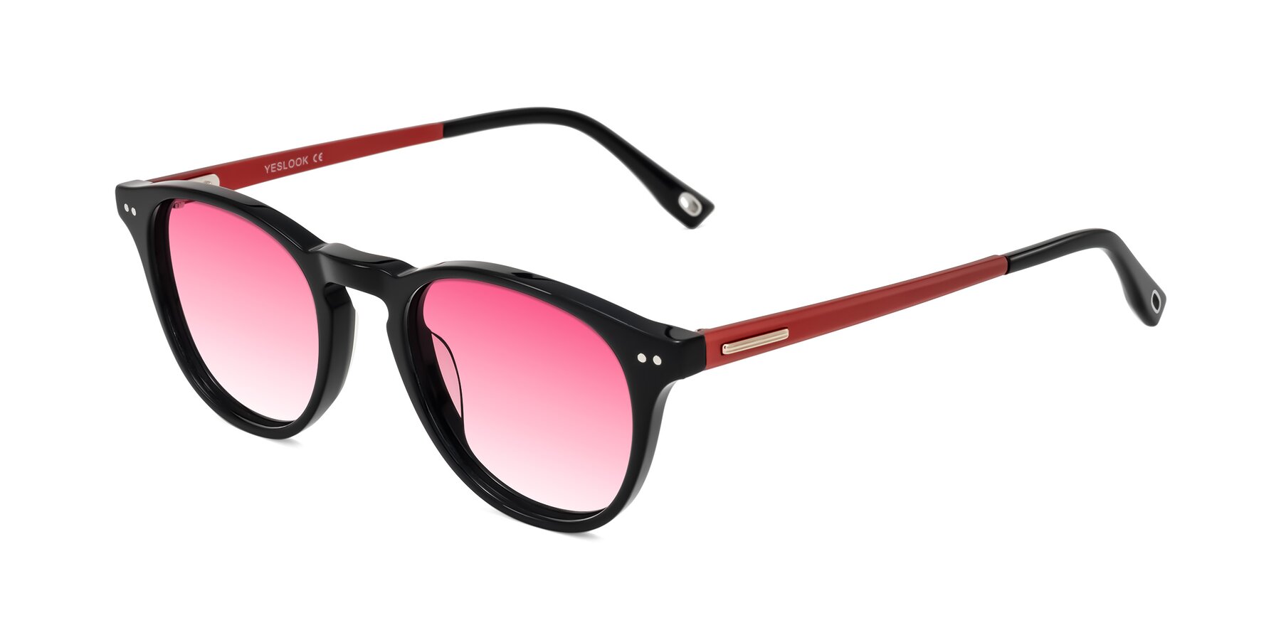 Angle of Orkid in Black/Red with Pink Gradient Lenses