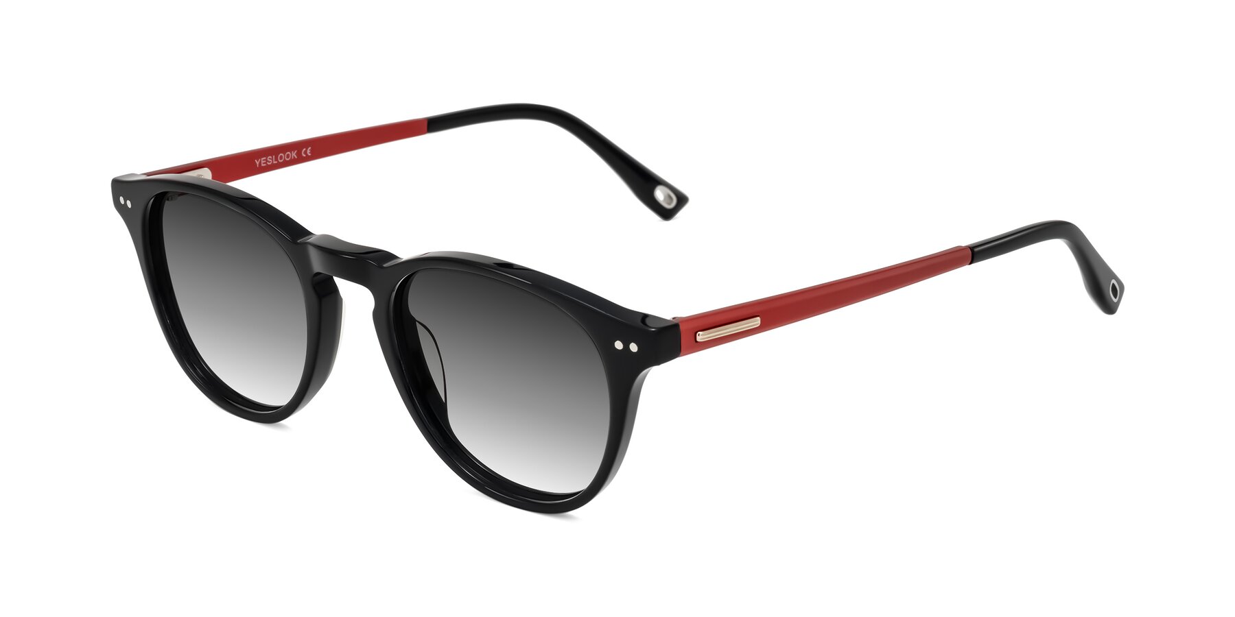 Angle of Orkid in Black/Red with Gray Gradient Lenses