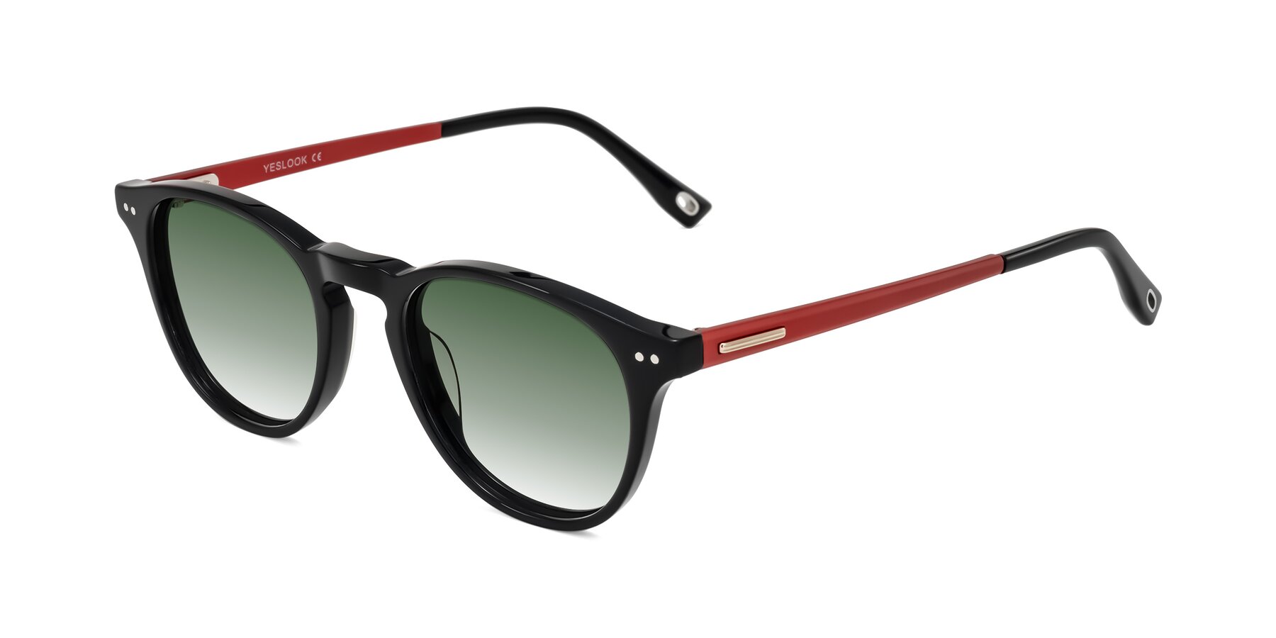 Angle of Orkid in Black/Red with Green Gradient Lenses