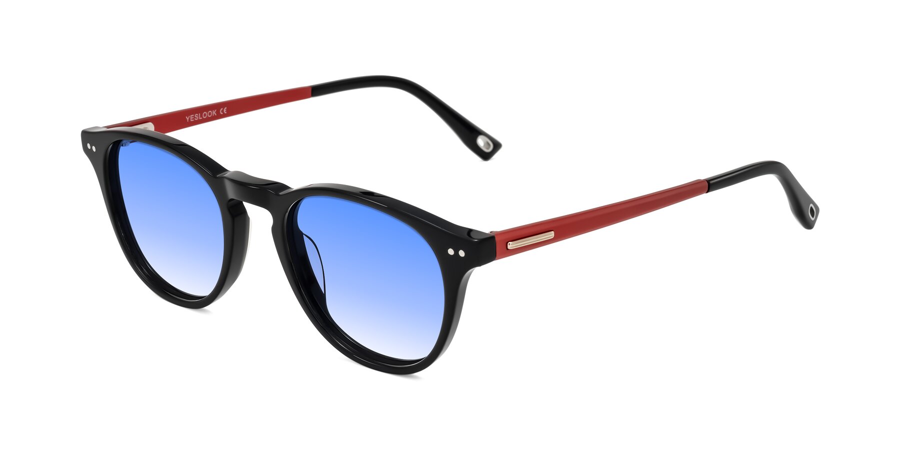 Angle of Orkid in Black/Red with Blue Gradient Lenses