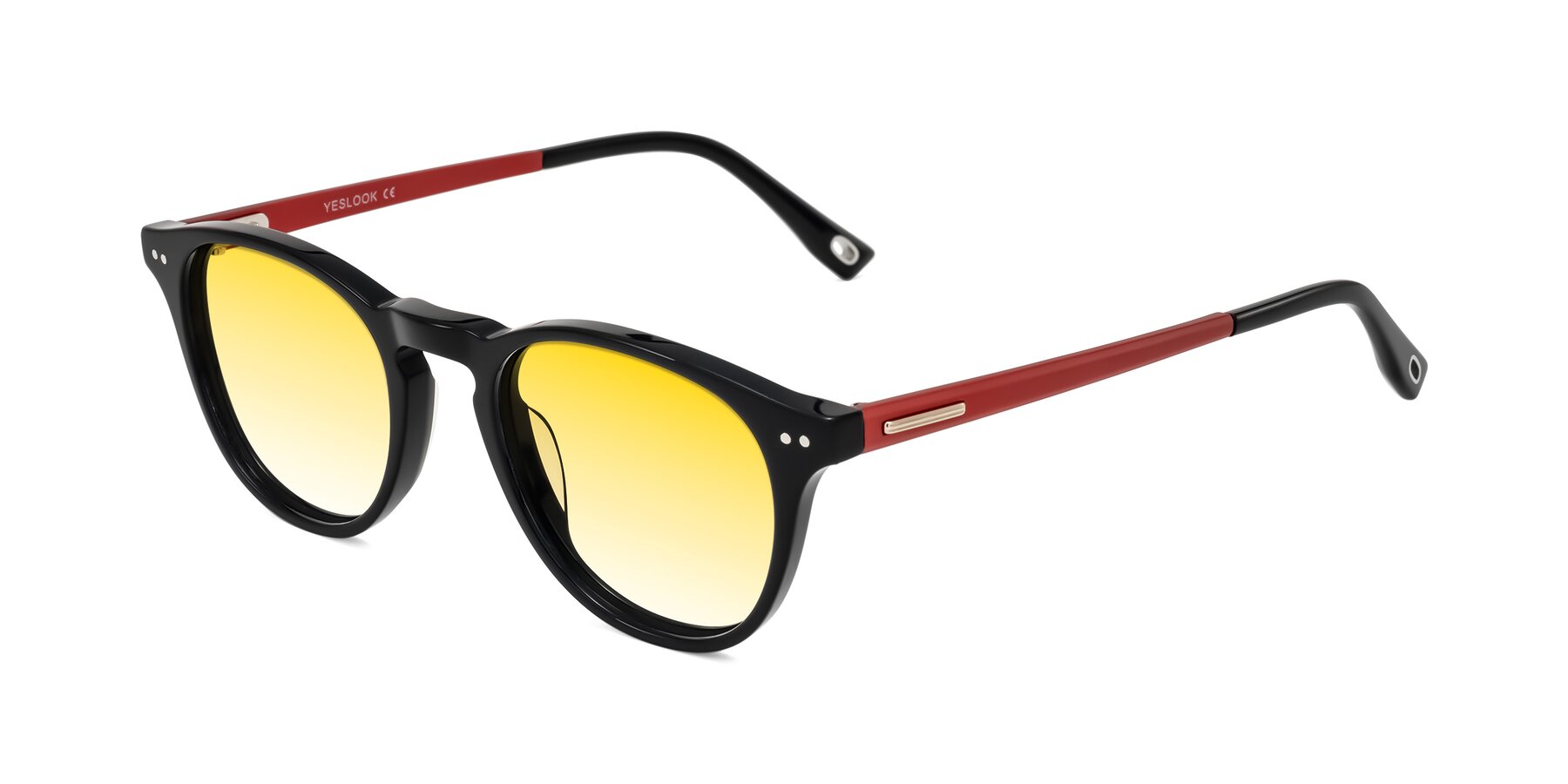 Angle of Orkid in Black/Red with Yellow Gradient Lenses