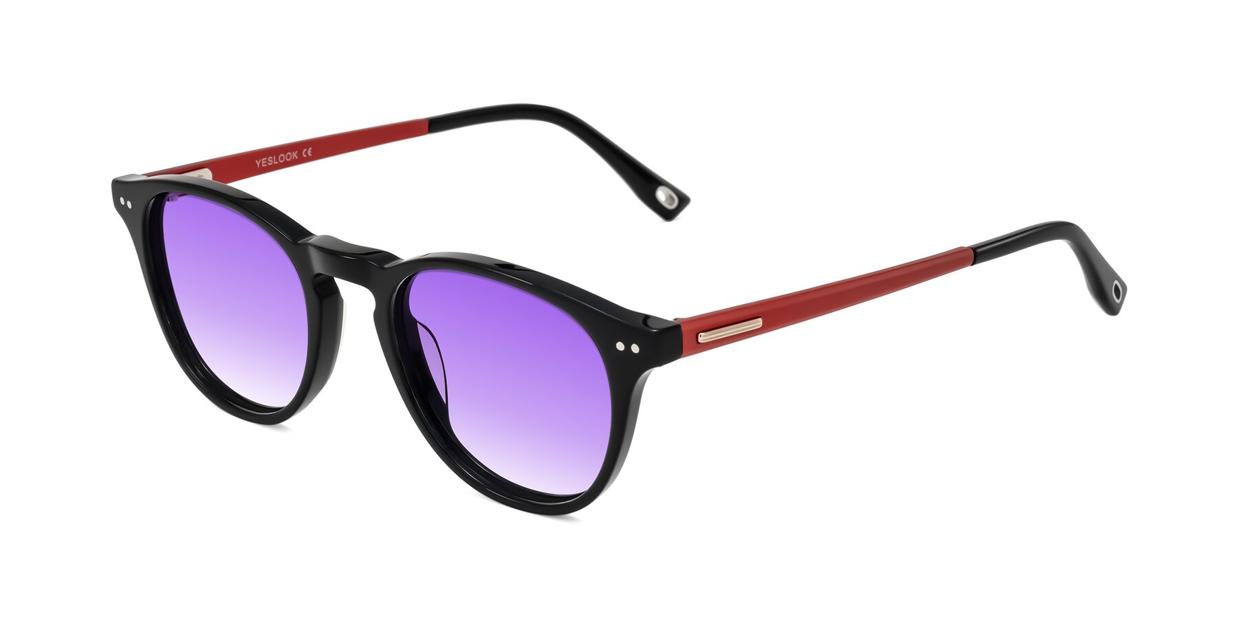 Angle of Orkid in Black/Red with Purple Gradient Lenses