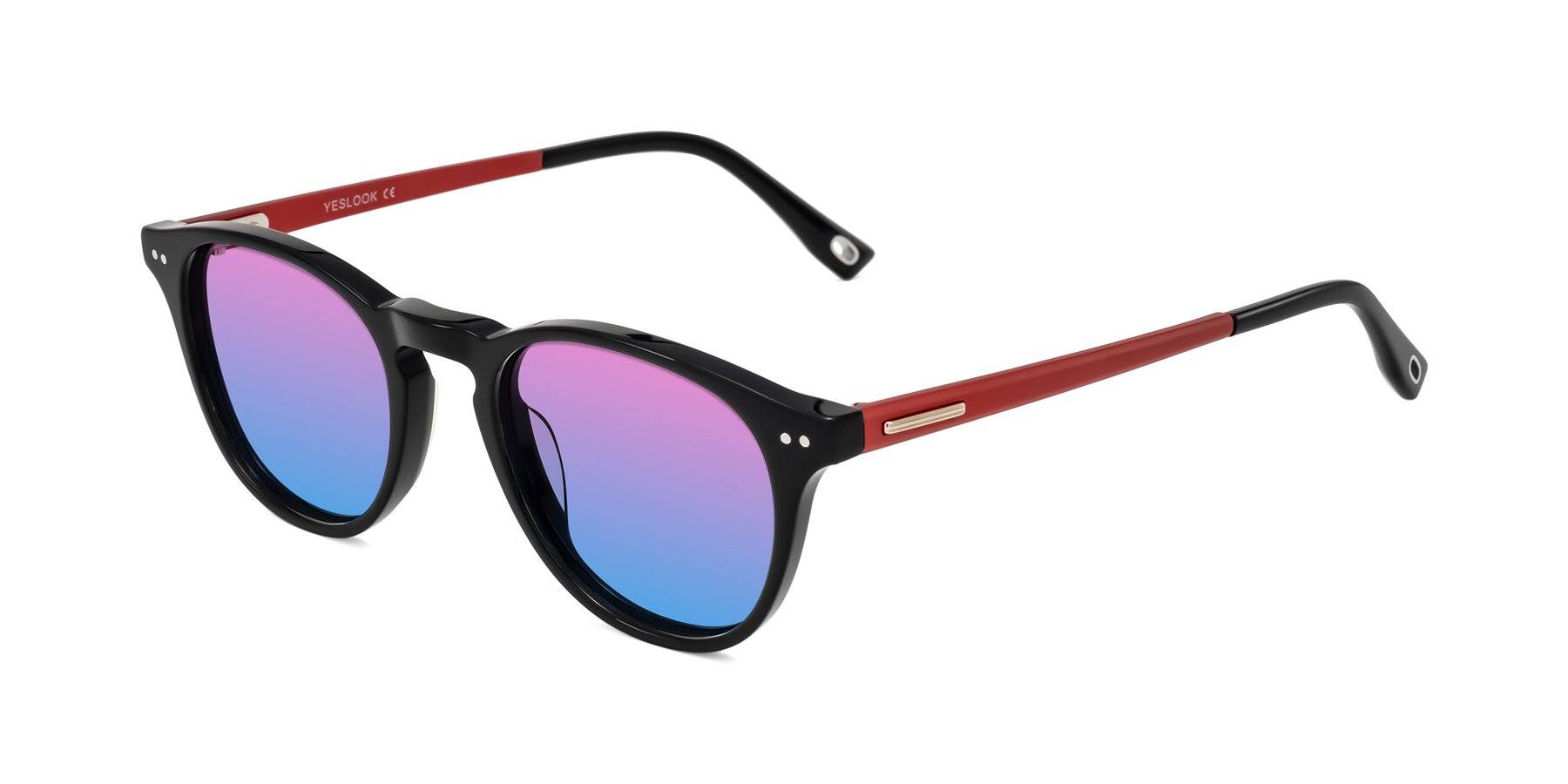 Angle of Orkid in Black/Red with Pink / Blue Gradient Lenses