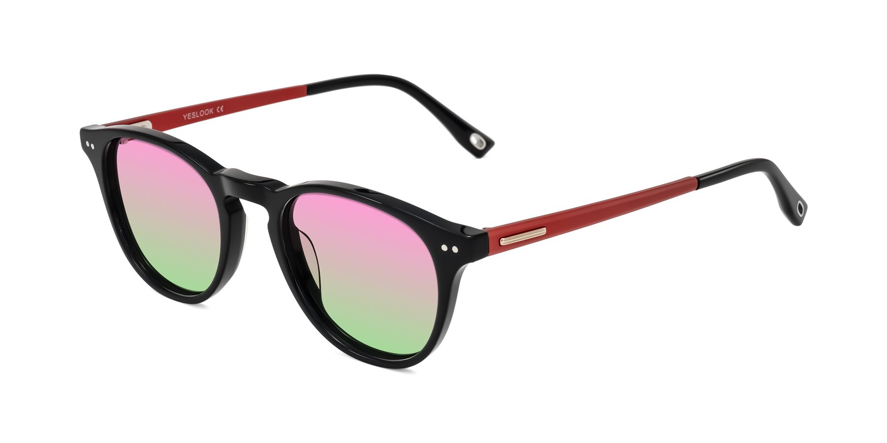 Angle of Orkid in Black/Red with Pink / Green Gradient Lenses