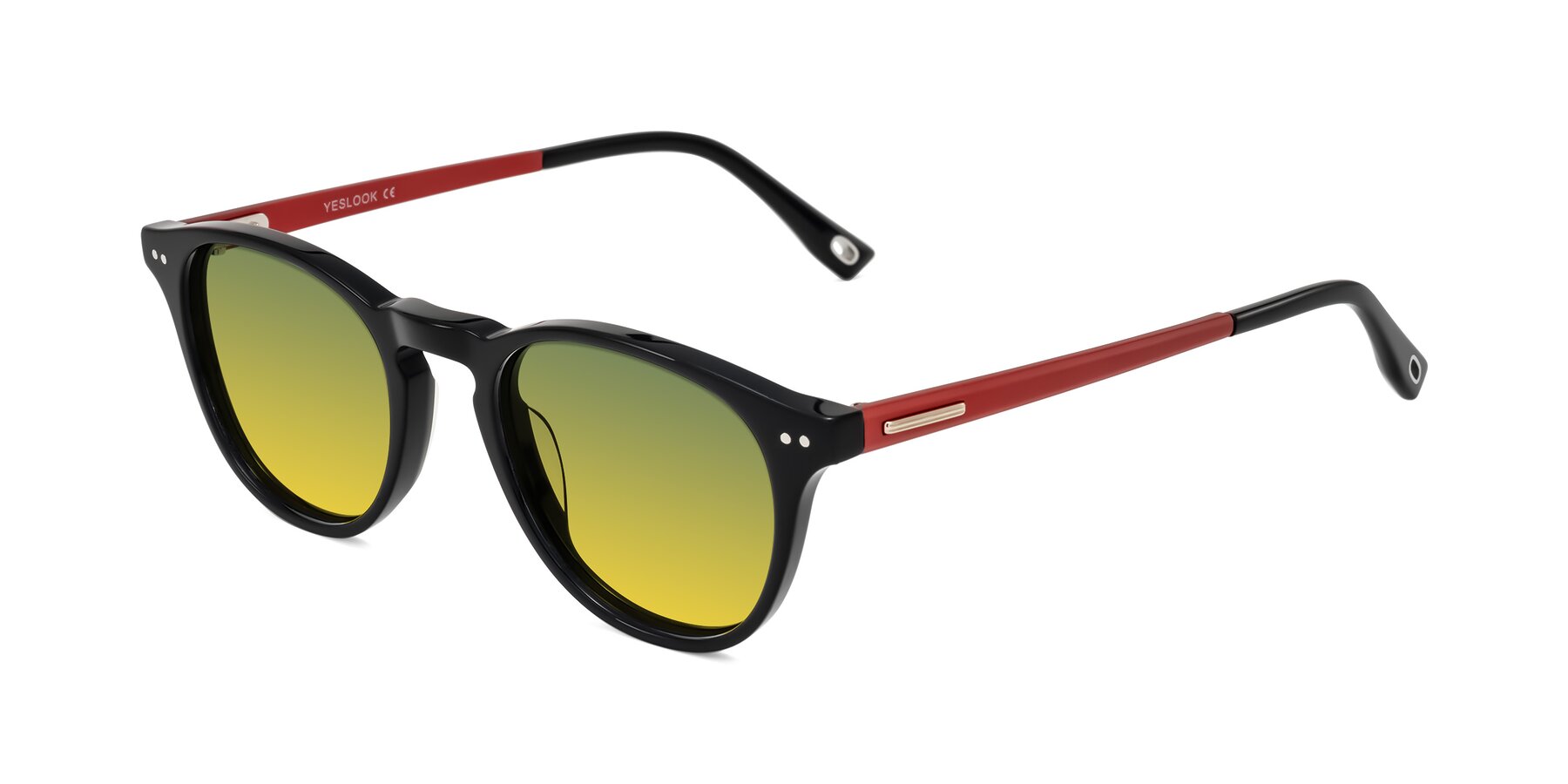 Angle of Orkid in Black/Red with Green / Yellow Gradient Lenses