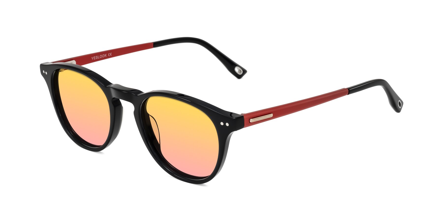 Angle of Orkid in Black/Red with Yellow / Pink Gradient Lenses
