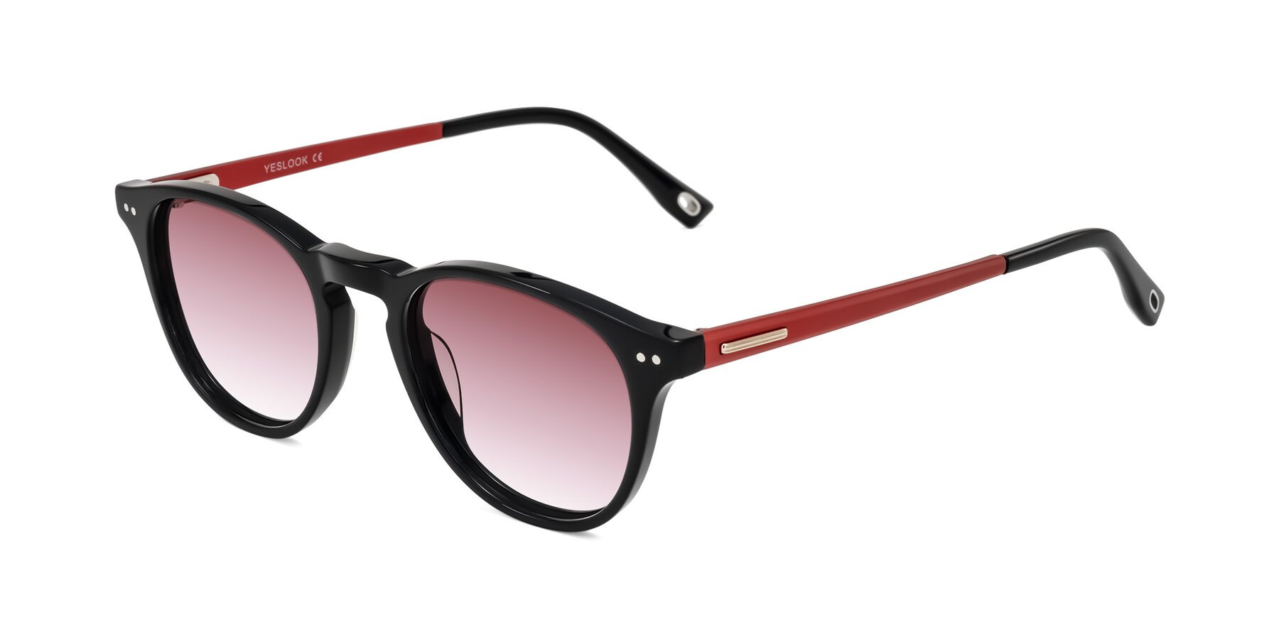 Angle of Orkid in Black/Red with Garnet Gradient Lenses