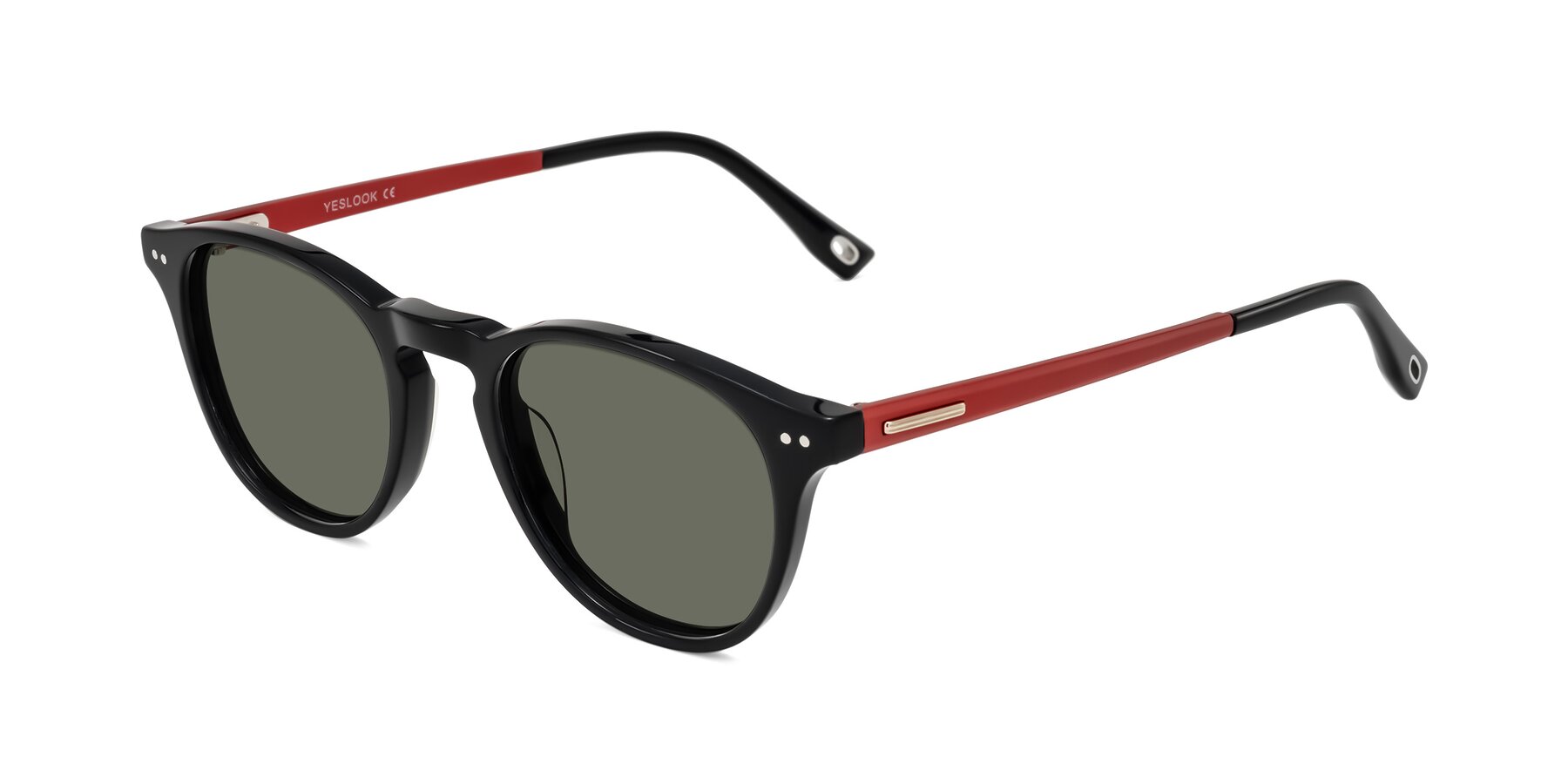 Angle of Orkid in Black/Red with Gray Polarized Lenses