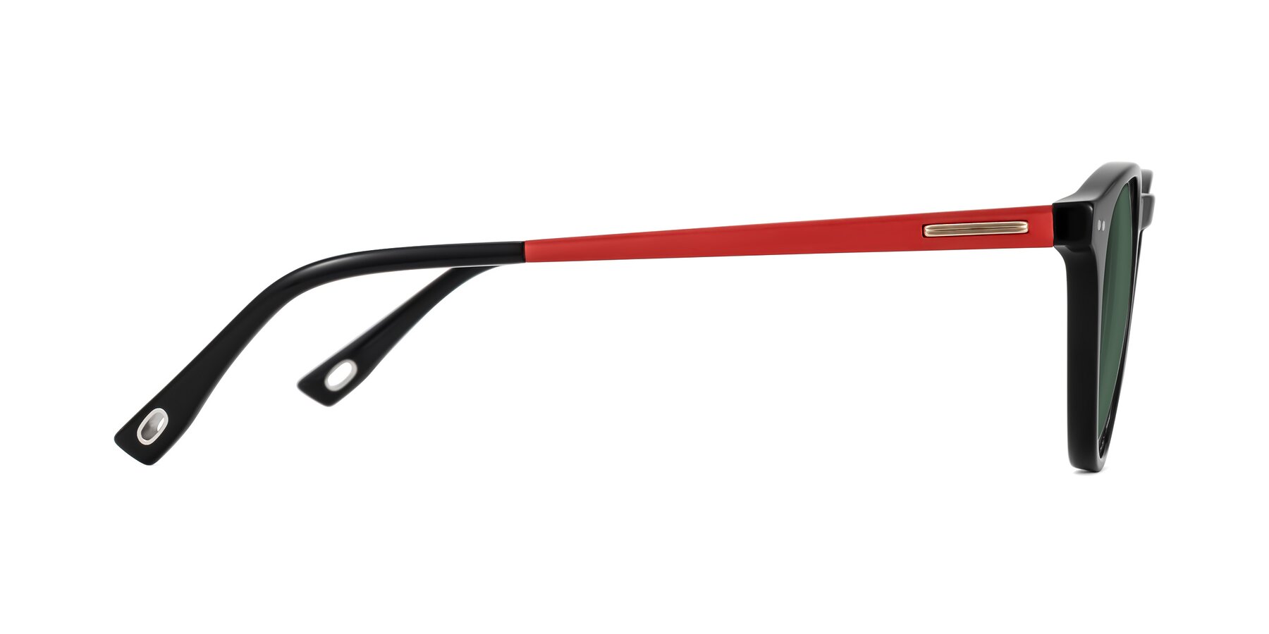 Side of Orkid in Black/Red with Green Polarized Lenses