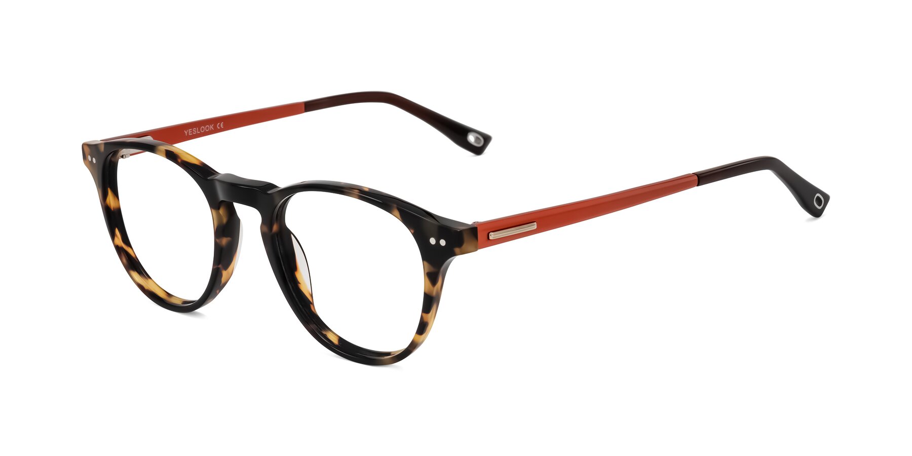 Angle of Orkid in Tortoise/Orange with Clear Blue Light Blocking Lenses