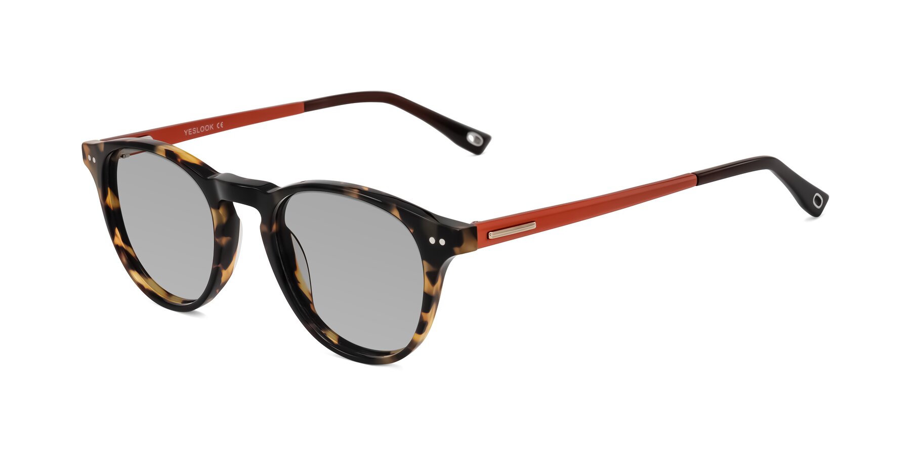 Angle of Orkid in Tortoise/Orange with Light Gray Tinted Lenses