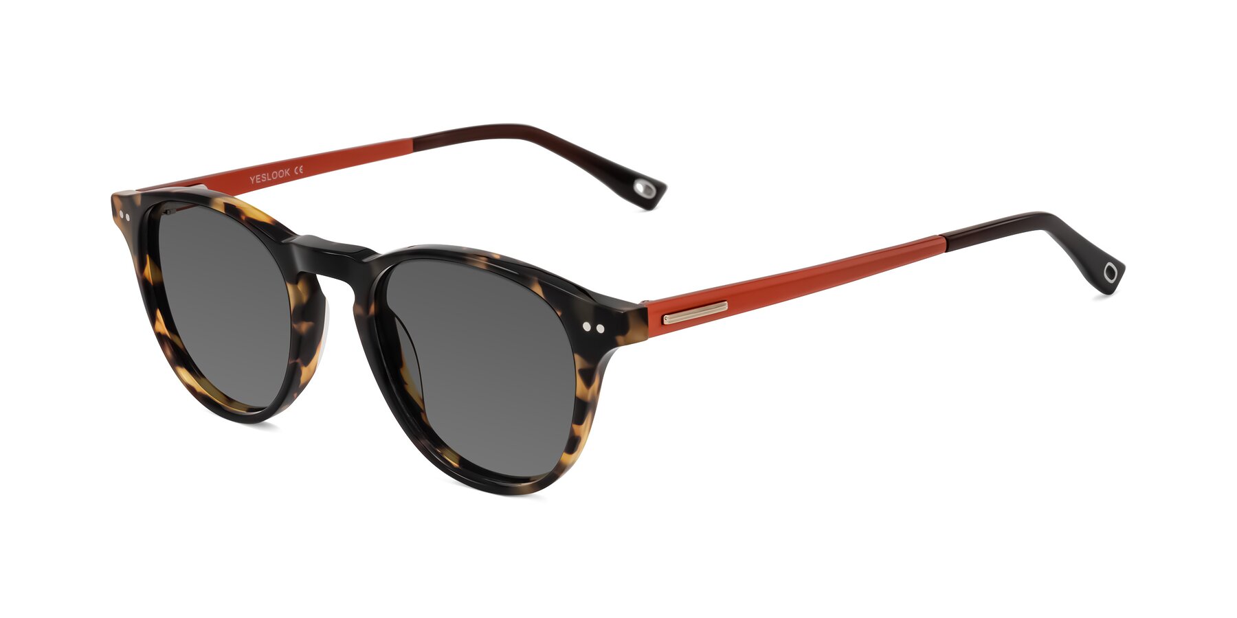 Angle of Orkid in Tortoise/Orange with Medium Gray Tinted Lenses