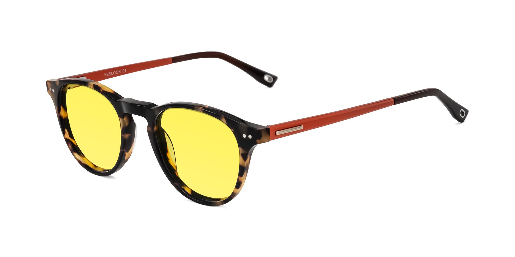 Angle of Orkid in Tortoise/Orange with Medium Yellow Tinted Lenses