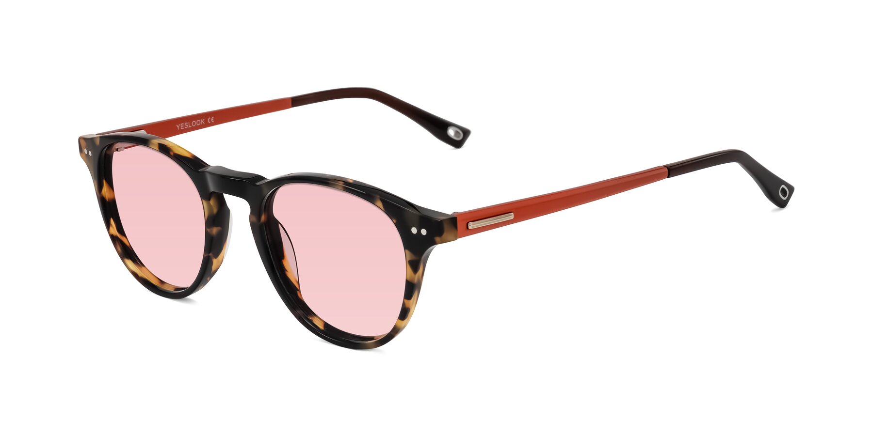 Angle of Orkid in Tortoise/Orange with Light Garnet Tinted Lenses