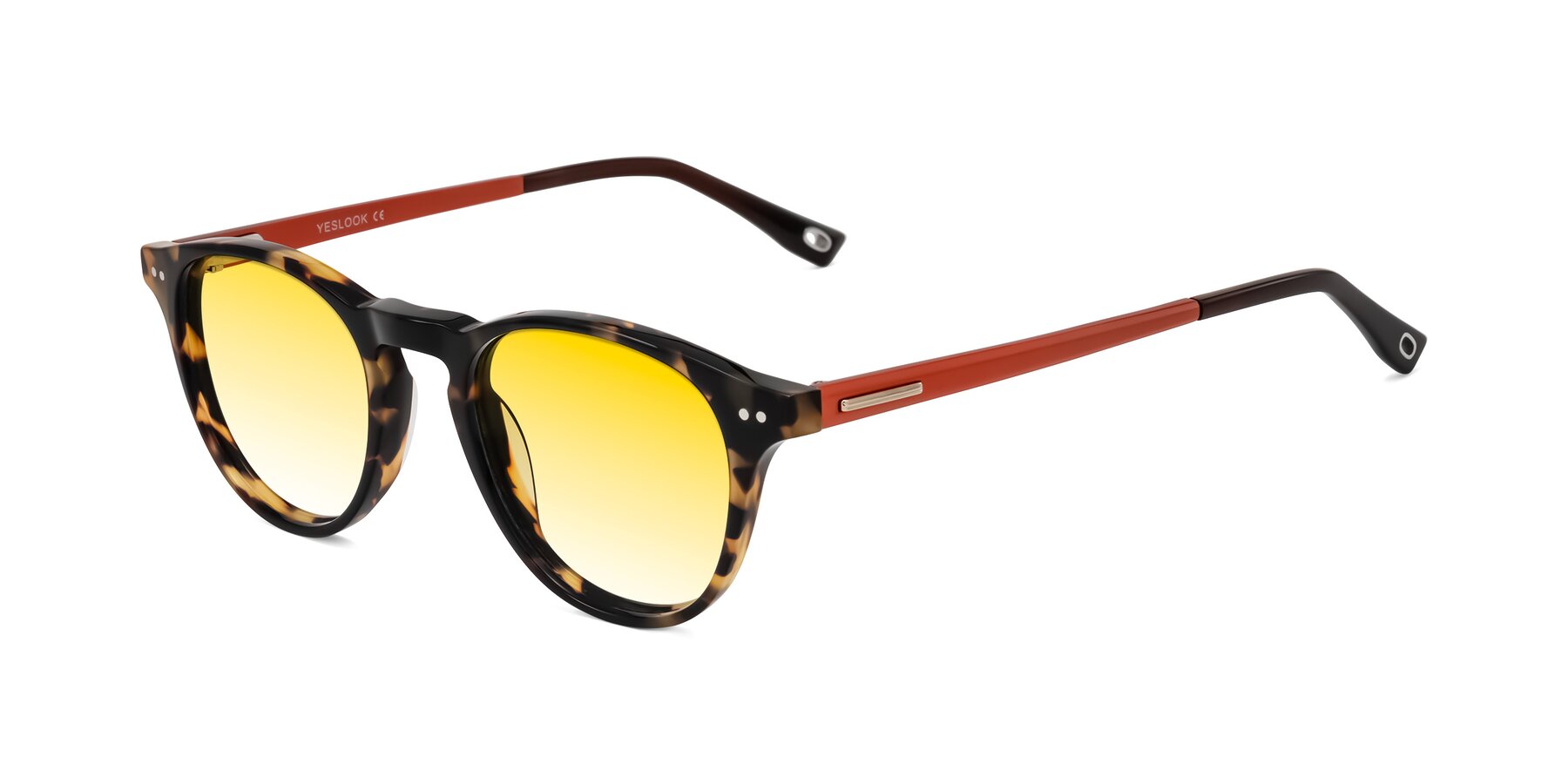 Angle of Orkid in Tortoise/Orange with Yellow Gradient Lenses