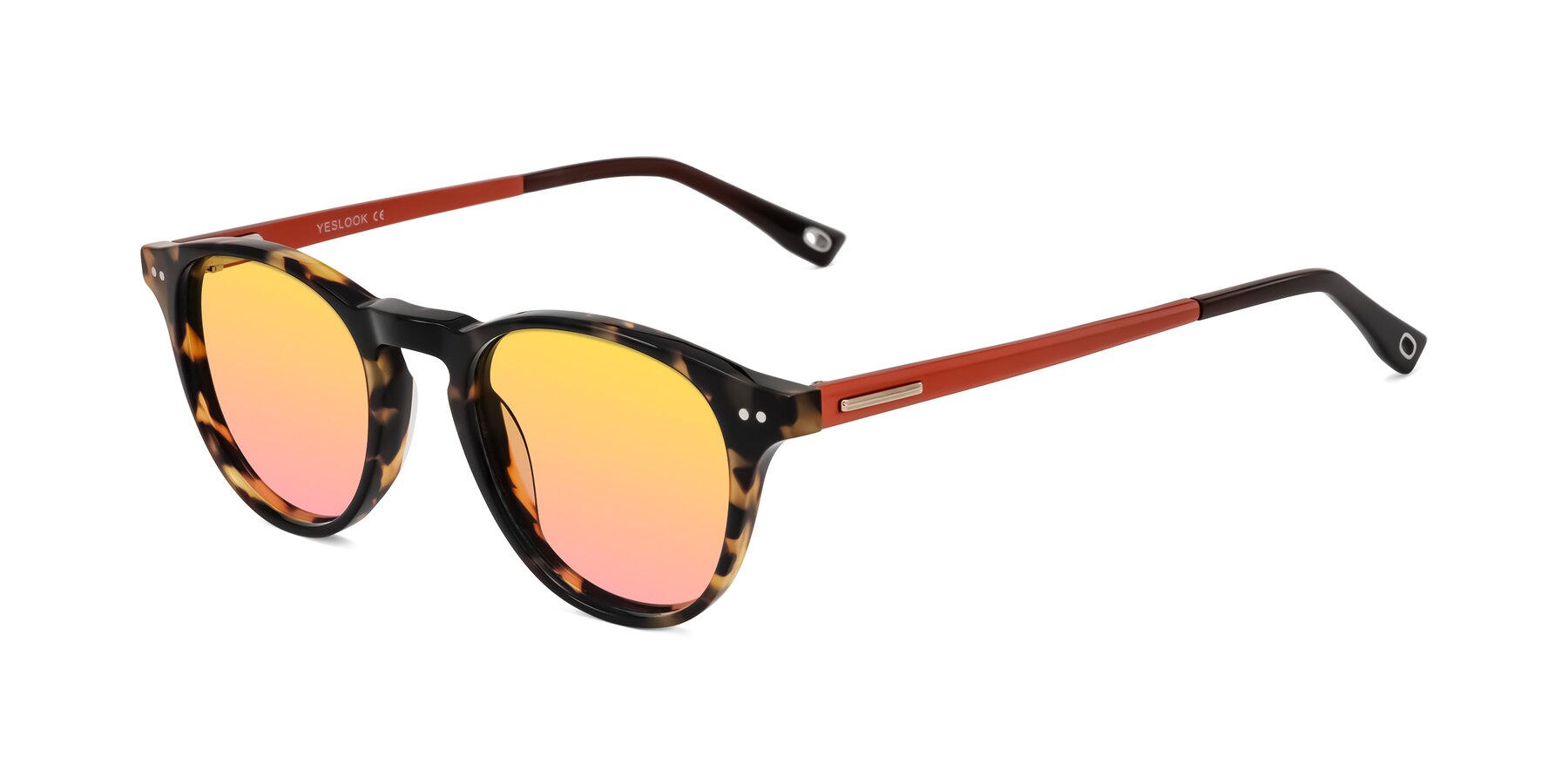 Angle of Orkid in Tortoise/Orange with Yellow / Pink Gradient Lenses
