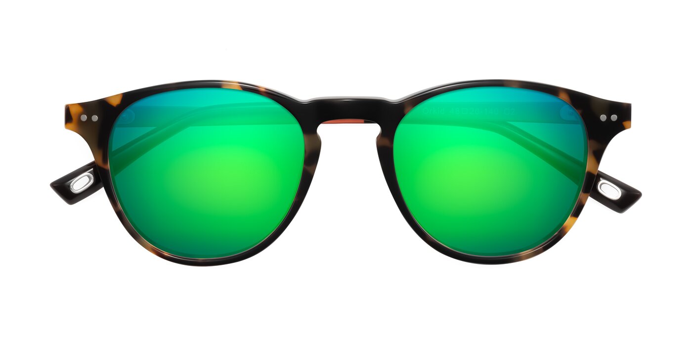 Orkid - Tortoise/Orange Flash Mirrored Sunglasses