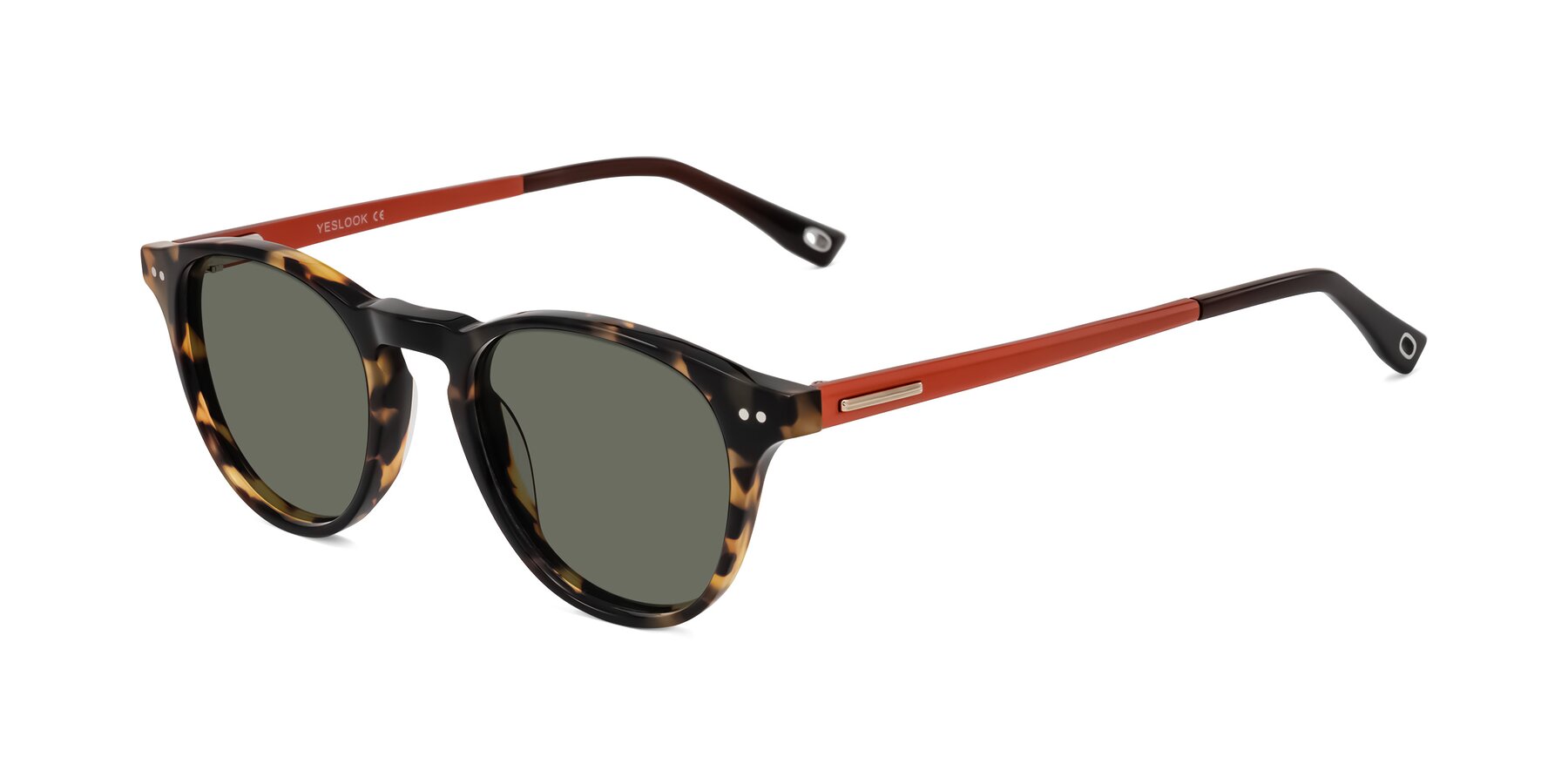 Angle of Orkid in Tortoise/Orange with Gray Polarized Lenses